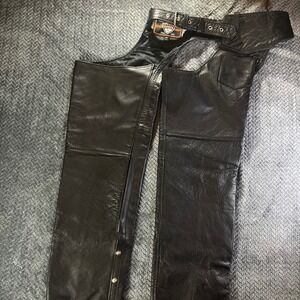 Interstate Leather Originals Mens Chaps XL Black Classic Motorcycle Riding Pants